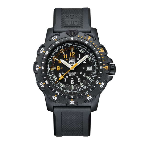 Luminox Recon Point Man Heritage CARBONOX Black Dial Black Rubber Interchangeable Black Nylon Strap Date Divers Quartz Mens Watch XL.8825.H.SET.1 - Watches & Beyond