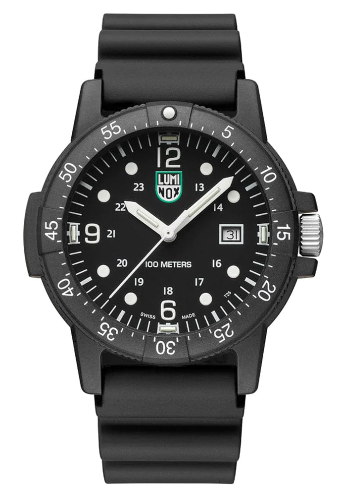 Luminox Sea Bass CARBONOX Black Dial Black Rubber Strap Date Quartz Mens Watch X2.2001 - WAB - Shipping Dept.