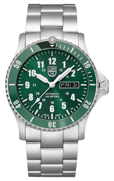 Luminox Sport Timer Automatic Stainless Steel Green Dial Day/Date Divers Mens Watch XS.0937 - Watches & Beyond