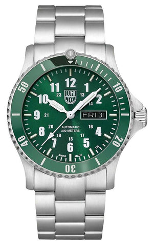 Luminox Sport Timer Automatic Stainless Steel Green Dial Day/Date Divers Mens Watch XS.0937 - Watches & Beyond