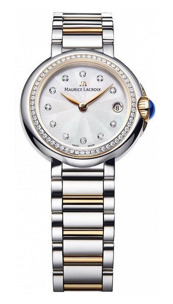 Maurice Lacroix Fiaba Two Tone Steel Diamonds Mother - of - Pearl Dial Date Quartz Womens Watch FA1003 - PVP23 - 170 - 1 - WAB - Shipping Dept.