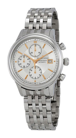 Maurice Lacroix Les Classiques Automatic Chronograph Mens Watch Silver Dial Date LC6158 - SS002 - 130 - 1 - WAB - Shipping Dept.