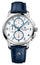 Maurice Lacroix Pontos Automatic Chronograph Stainless Steel White Dial Blue Leather Strap Date Mens Watch PT6388 - SS001 - 120 - 4 - Watches & Beyond