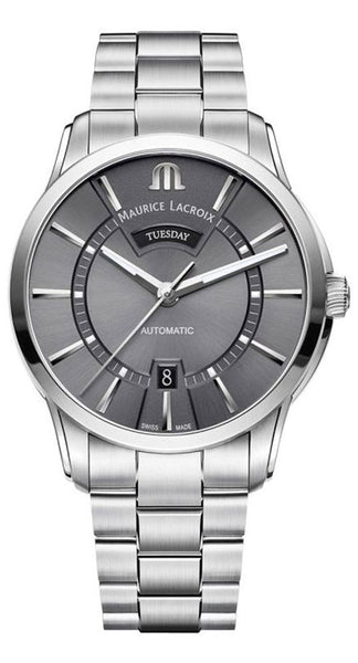 Maurice Lacroix Pontos Stainless Steel Gray Dial Day - Date Automatic Mens Watch PT6358 - SS002 - 332 - WAB - Shipping Dept.