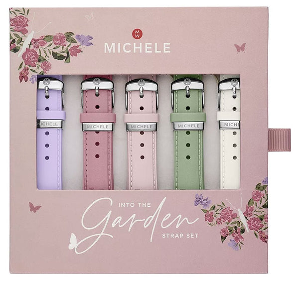 Michele 16mm Pearlized Silicone Interchangeable Strap Gift Set - Into the Garden MS16S02SET - WAB - Shipping Dept.