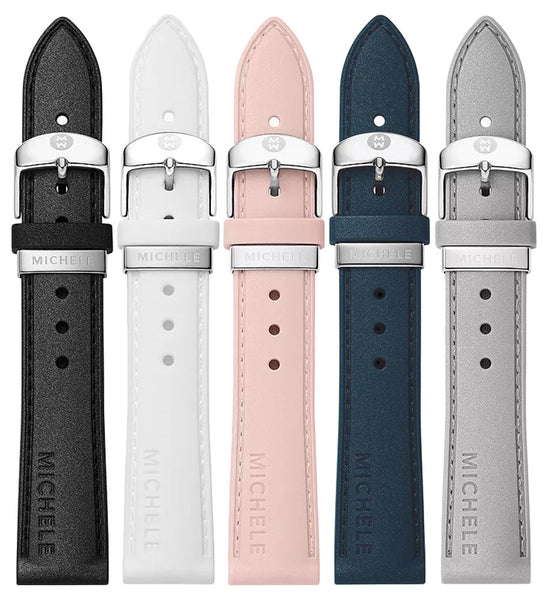 Michele 9 pares of assorted interchangeable leather watch bands SIZE 16 16 mm Band Width Wristwatch Bands MICHELE Leather for sale  main image 4