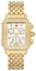 Michele Deco Chronograph 18K Gold - Plated Steel Diamonds Mother - of - Pearl Dial Date Rectangle Womens Watch MWW06A000777 - WAB - Shipping Dept.