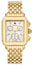 Michele Deco Chronograph 18K Gold - Plated Steel Diamonds Mother - of - Pearl Dial Date Rectangle Womens Watch MWW06A000780 - WAB - Shipping Dept.