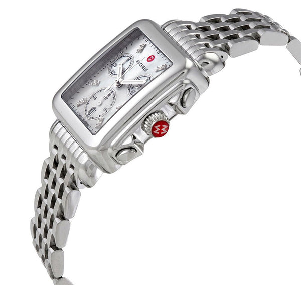Michele Deco Chronograph Stainless Steel Diamonds Mother-of  display picture 2