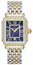 Michele Deco Madison Diamonds Two - Tone Steel Midnight Blue Mother - of - Pearl Dial Date Rectangle Womens Watch MWW06T000239 - WAB - Shipping Dept.