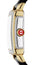 Michele Deco Madison Mid Diamonds Pavé Two - Tone Stainless Steel Black Mother - of - Pearl Dial Black Leather Strap Rectangle Womens Watch MWW06G000050 - Watches & Beyond