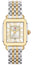 Michele Deco Madison Mid Two - Tone Steel Diamonds Silver Dial Date Rectangle Womens Watch MWW06G000013 - WAB - Shipping Dept.