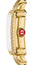 Michele Deco Madison Mini 18K Gold - Plated Steel Diamonds Mother - of - Pearl Dial Rectangle Womens Watch MWW06D000173 - Watches & Beyond