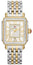 Michele Deco Madison Two - Tone Steel Diamonds Silver Dial Date Rectangle Womens Watch MWW06T000144 - WAB - Shipping Dept.