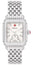 Michele Deco Mid Stainless Steel Mother - of - Pearl Dial Diamonds Rectangle Womens Watch MWW06V000122 - WAB - Shipping Dept.