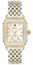 Michele Deco Mid Two - Tone Steel Diamond Mother of Pearl Dial Rectangle Womens Watch MWW06V000123 - WAB - Shipping Dept.