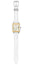 Michele Deco Sport Mid Two - Tone Stainless Steel Silver Dial White Silicone Strap Rectangle Womens Watch MWW06H000007 - Watches & Beyond