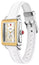 Michele Deco Sport Mid Two - Tone Stainless Steel Silver Dial White Silicone Strap Rectangle Womens Watch MWW06H000007 - Watches & Beyond
