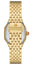 Michele Meggie 18K Gold - Plated Stainless Steel Square Mother - of - Pearl Dial Diamonds Womens Watch MWW33B000003 - Watches & Beyond