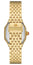 Michele Meggie 18K Gold - Plated Steel Diamonds Square Gold Dial Womens Watch MWW33B000013 - WAB - Shipping Dept.