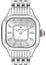 Michele Meggie Stainless Steel Square Silver Mirror Dial Diamonds Womens Watch MWW33B000012 - WAB - Shipping Dept.