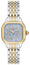 Michele Meggie Two - Tone Steel Diamonds Square Blue Dusk Mother - of - Pearl Dial Womens Watch MWW33B000015 - WAB - Shipping Dept.