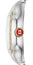 Michele Meggie Two - Tone Steel Diamonds Square Mother - of - Pearl Dial Womens Watch MWW33B000002 - Watches & Beyond