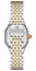 Michele Meggie Two - Tone Steel Diamonds Square Peony Pink Mother - of - Pearl Dial Womens Watch MWW33B000014 - Watches & Beyond