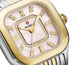 Michele Meggie Two - Tone Steel Diamonds Square Peony Pink Mother - of - Pearl Dial Womens Watch MWW33B000014 - Watches & Beyond