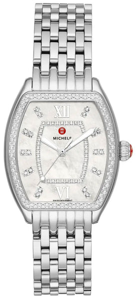 Michele Releve Stainless Steel Diamonds Mother - of - Pearl Dial Quartz Womens Watch MWW19B000001 - WAB - Shipping Dept.