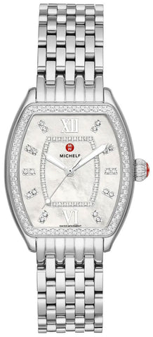 Michele Releve Stainless Steel Diamonds Mother - of - Pearl Dial Quartz Womens Watch MWW19B000001 - WAB - Shipping Dept.