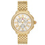 Michele Serein Chronograph Diamonds Mother - of - Pearl Dial 18K Gold - Plated Steel Womens Watch MWW21A000070 - Watches & Beyond