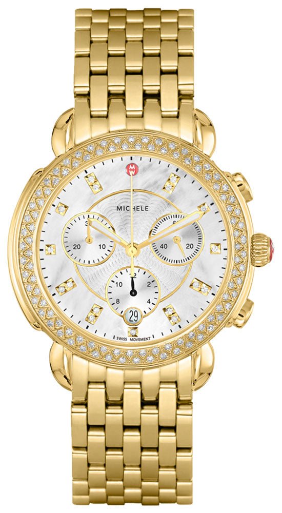 Michele Sidney Chronograph Diamonds Mother-of-Pearl Dial 18K  display picture 2
