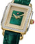 Michele Special Edition Deco Madison Mid Green Mother - of - Pearl Dial Diamonds Two - Tone Steel Green Leather Strap Women's Watch MWW06G000048 - Watches & Beyond