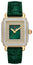 Michele Special Edition Deco Madison Mid Green Mother - of - Pearl Dial Diamonds Two - Tone Steel Green Leather Strap Women's Watch MWW06G000048 - Watches & Beyond