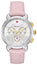 Michele Sport Sail Chronograph Silver Dial Date Peony Pink Silicone Women's Watch MWW01P000023 - Watches & Beyond