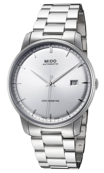 Mido Baroncelli III Automatic Stainless Steel Chronometer Silver Dial Date Mens Watch M010.408.11.031.00 - WAB - Shipping Dept.