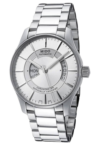 Mido Belluna Automatic Stainless Steel Chronometer Silver Dial Day - Date Mens Watch M001.431.11.031.02 - WAB - Shipping Dept.