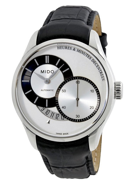 Mido Belluna II Heures & Minutes Decentrees Automatic Black Leather Strap Men's Watch M024.444.16.031.00 - WAB - Shipping Dept.