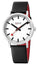 Mondaine Classic Stainless Steel White Dial Black Vegan Leather Strap Quartz Unisex Watch A660.30314.11SBB - WAB - Shipping Dept.