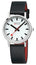 Mondaine Classic Stainless Steel White Dial Black Vegan Leather Strap Quartz Unisex Watch A660.30314.16SBB - WAB - Shipping Dept.