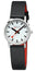 Mondaine Classic Stainless Steel White Dial Black Vegan Leather Strap Quartz Womens Watch A658.30323.11SBB - WAB - Shipping Dept.