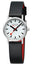 Mondaine Classic Stainless Steel White Dial Black Vegan Leather Strap Quartz Womens Watch A658.30323.16SBB - WAB - Shipping Dept.