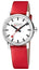 Mondaine EVO2 Stainless Steel White Dial Red Leather Strap Quartz Unisex Watch MSE.35110.LC - WAB - Shipping Dept.