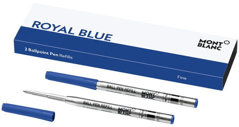 Montblanc Ballpoint Pen Refills Fine Royal Blue 2 Pack 124492 / 128213 - WAB - Shipping Dept.