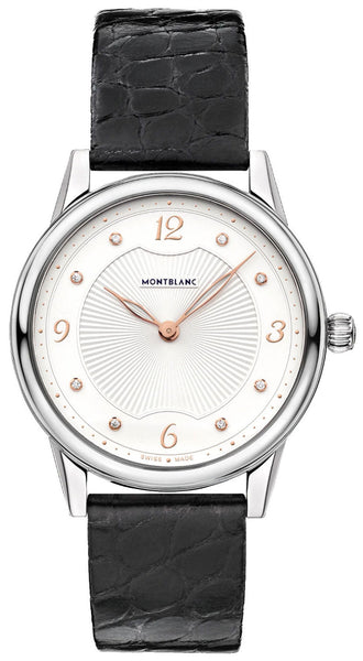 Montblanc Boheme Sterling Silver Quartz White/Silver Dial Womens Strap Watch 123868 - WAB - Shipping Dept.