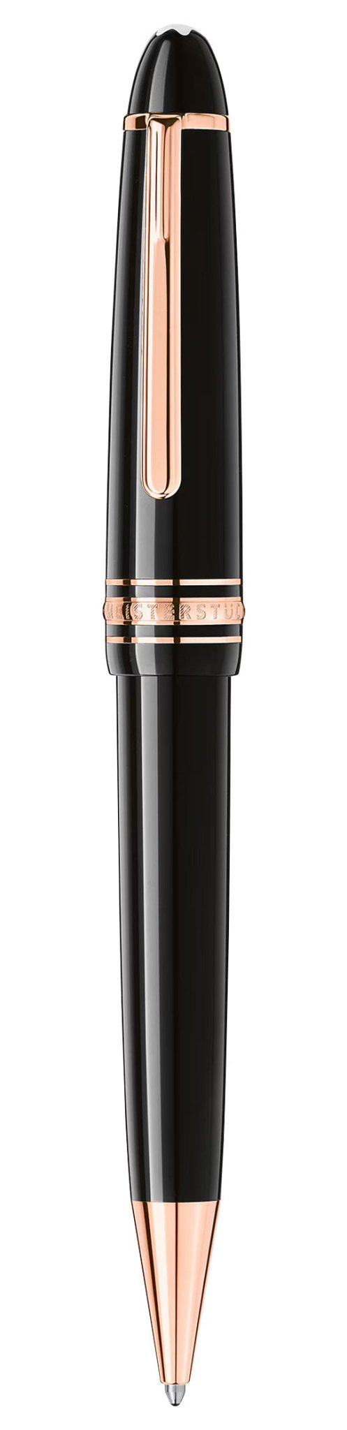 Montblanc Meisterstuck Black Resin Rose Gold - Coated LeGrand Ballpoint Pen 132482 - Watches & Beyond
