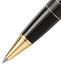 Montblanc Meisterstuck Black Resin Yellow Gold - Coated LeGrand Rollerball Pen 132454 - Watches & Beyond