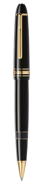 Montblanc Meisterstuck Black Resin Yellow Gold - Coated LeGrand Rollerball Pen 132454 - Watches & Beyond