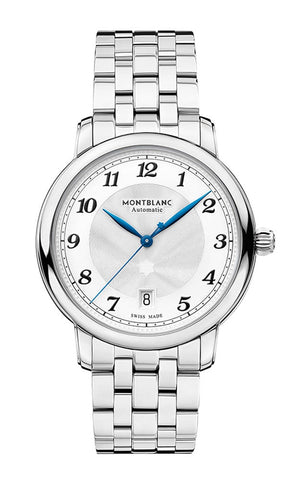 Montblanc Star Legacy Automatic Stainless Steel Calendar Silver dial Mens Watch 117323 - WAB - Shipping Dept.